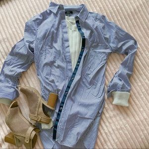 J. Crew striped button up long sleeve